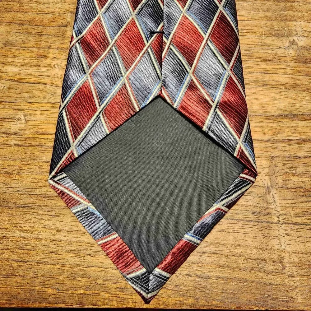 Stafford Multicolor Argyle Pattern Diamond‎ Necktie (Set of Two) 100% Silk